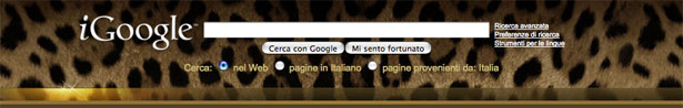 Il tema d'artista di Dolce&Gabbana per iGoogle Il tema d'artista di Dolce&Gabbana per iGoogle