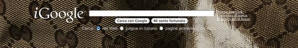 Il tema d'artista di Gucci per iGoogle Il tema d'artista di Gucci per iGoogle