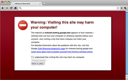 Navigazione sicura di Google Chrome