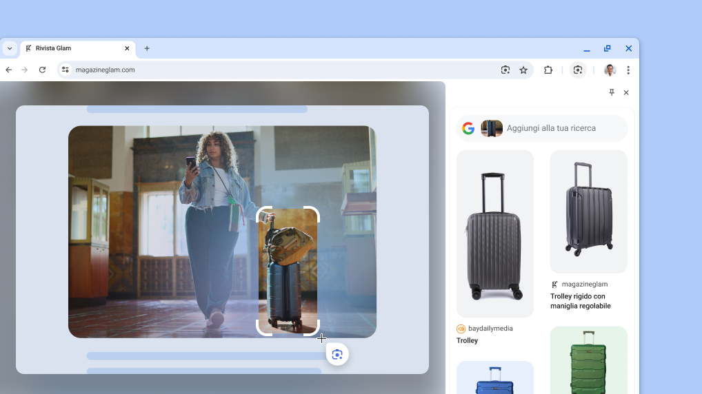 Google Lens su una pagina di prodotto.