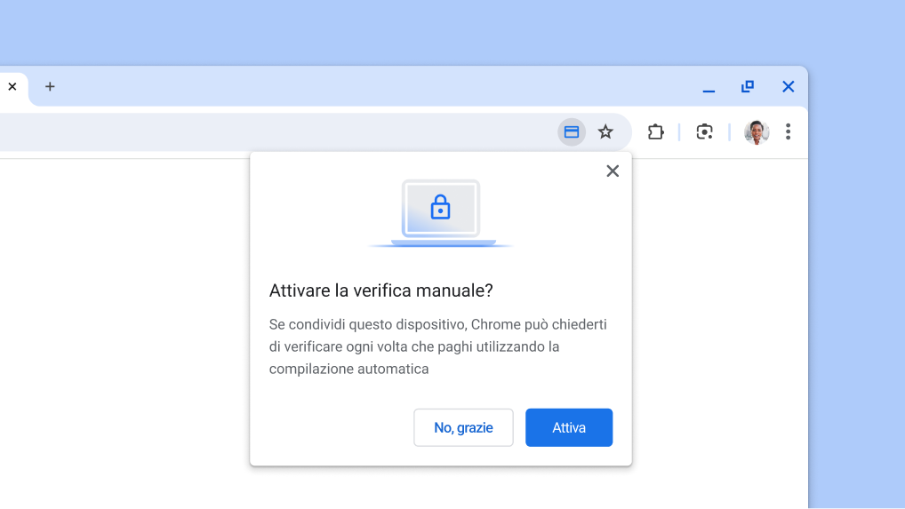 Attiva la verifica manuale per la compilazione automatica dei pagamenti.