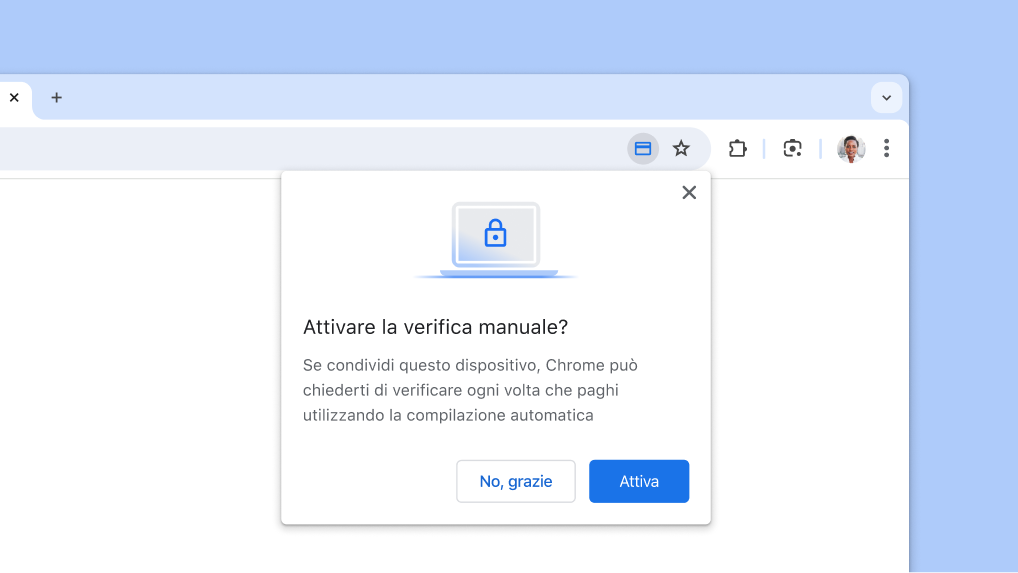 Attiva la verifica manuale per la compilazione automatica dei pagamenti.