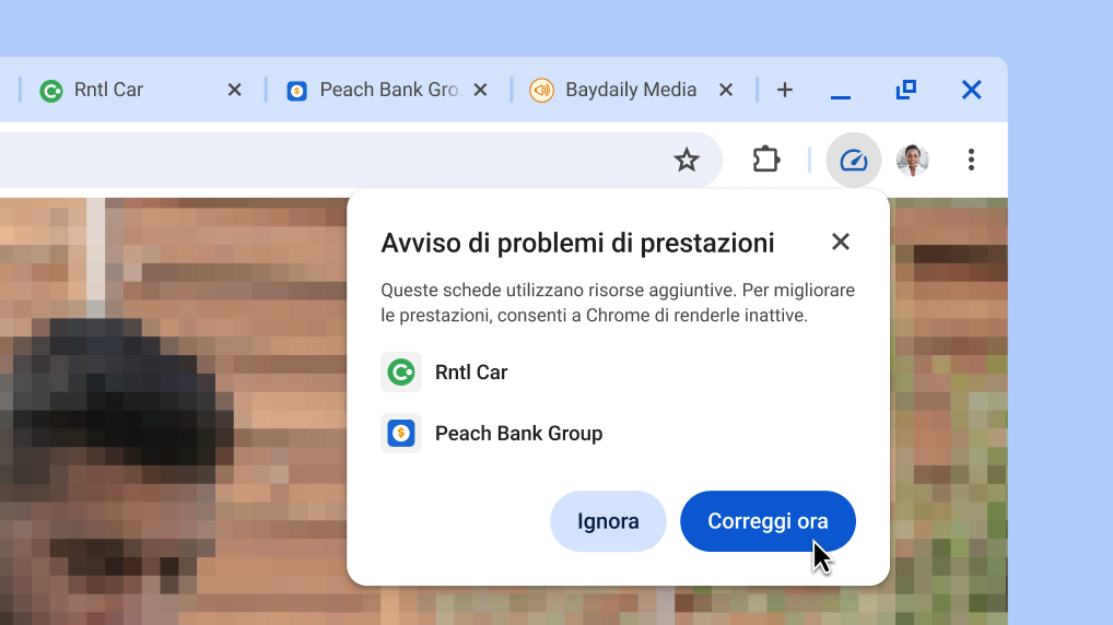 Migliora le prestazioni del browser con un clic