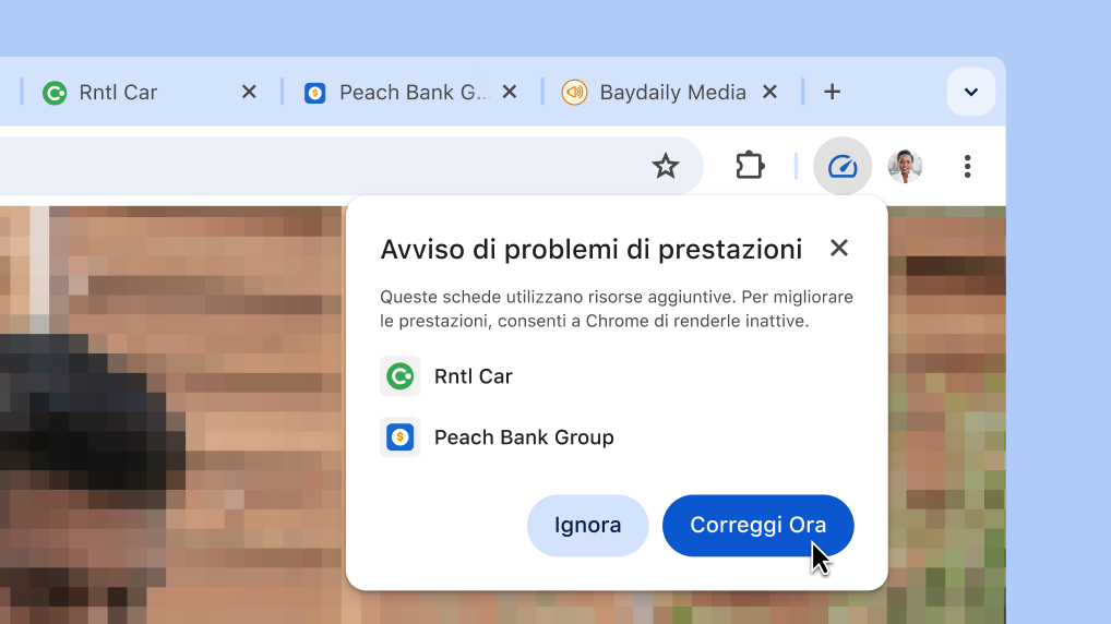 Migliora le prestazioni del browser con un clic