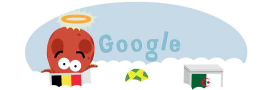 Polpo Paul nel Doodle Belgio vs Algeria Polpo Paul nel Doodle Belgio vs Algeria