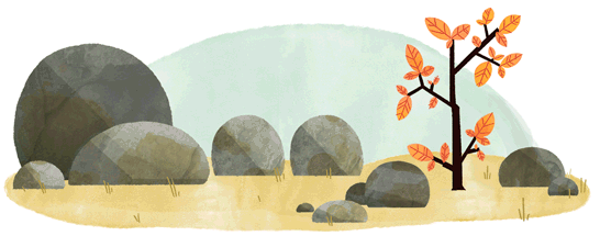 Il doodle che oggi accoglie sulla homepage di Google, dedicato all'autunno
